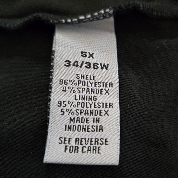 Catherines 5X Red & Black Floral Long Sleeve Tunic Top 34/36W Sheer Lined - Picture 7 of 8